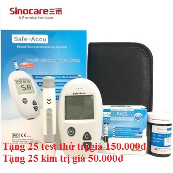 MÁY ĐO ĐƯỜNG HUYẾT SAFE- ACCU THƯƠNG HIỆU SINOCARE