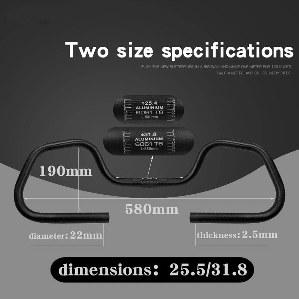 LANFY Tay Lái Xe Đạp BMX 31.8mm 580mm Bằng Hợp Kim Nhôm Kèm Vỏ Bọc