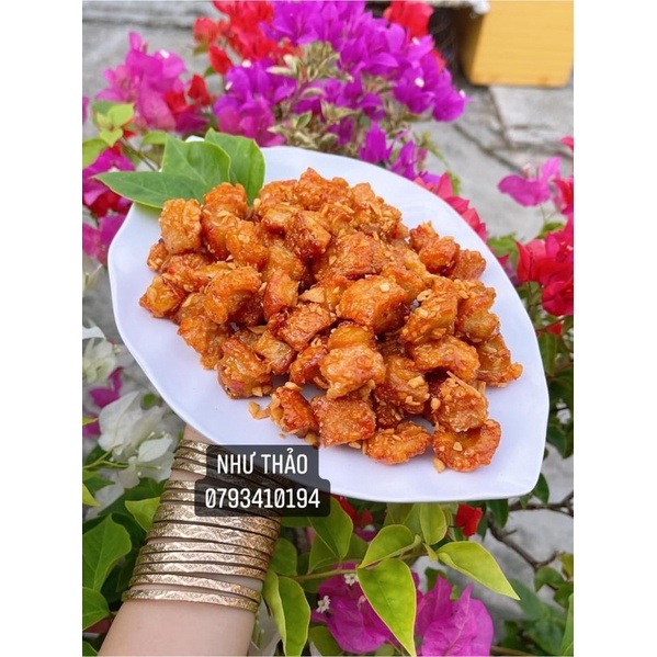 Hộp Tóp Mỡ Da Giòn ⚡ GIÁ SỐC ⚡️ Tóp Mỡ Rim Mắm Tỏi Ớt Giòn Rụm 500gr