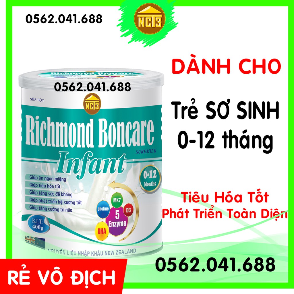 Sữa Richmond Infant 400g  {Sản Phẩm Chính Hãng NCT3}