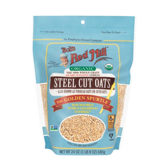 YẾN MẠCH NGUYÊN CÁM HỮU CƠ CÁN NHỎ ORGANIC Bob's Red Mill, Steel Cut Oats, 680g (24oz)