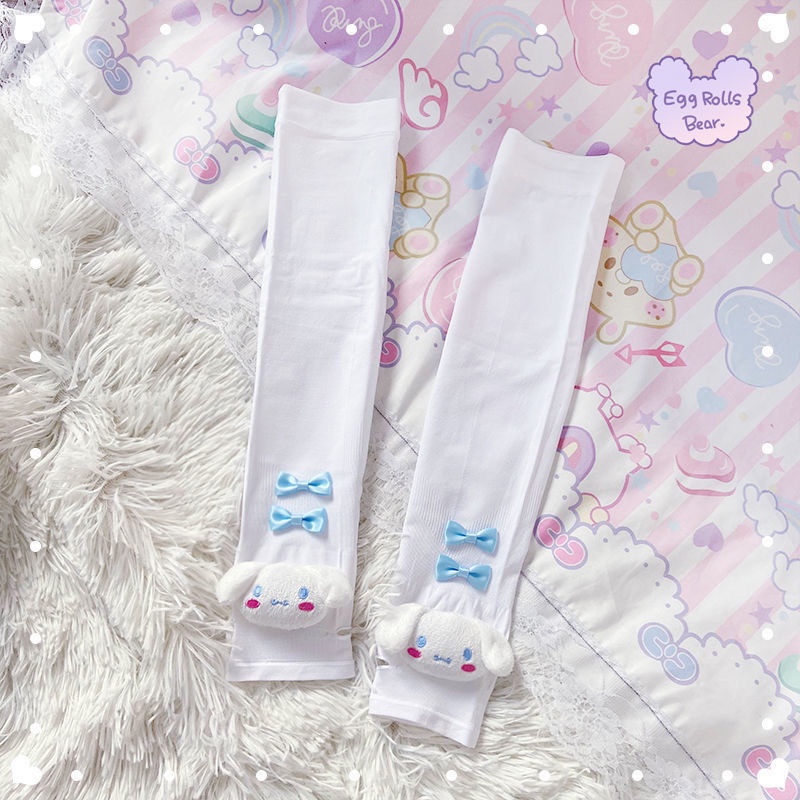 1 Cặp Găng Tay Chống Nắng UV Chống Muỗi Họa Tiết Melody Dễ Thương