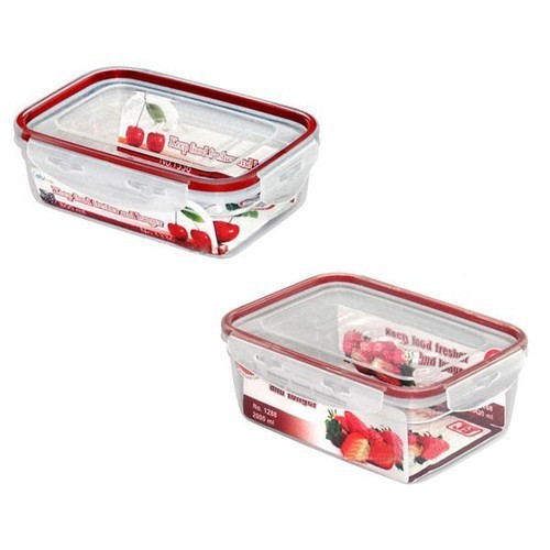 Bộ 2 hộp đựng thực phẩm chữ nhật Cherry