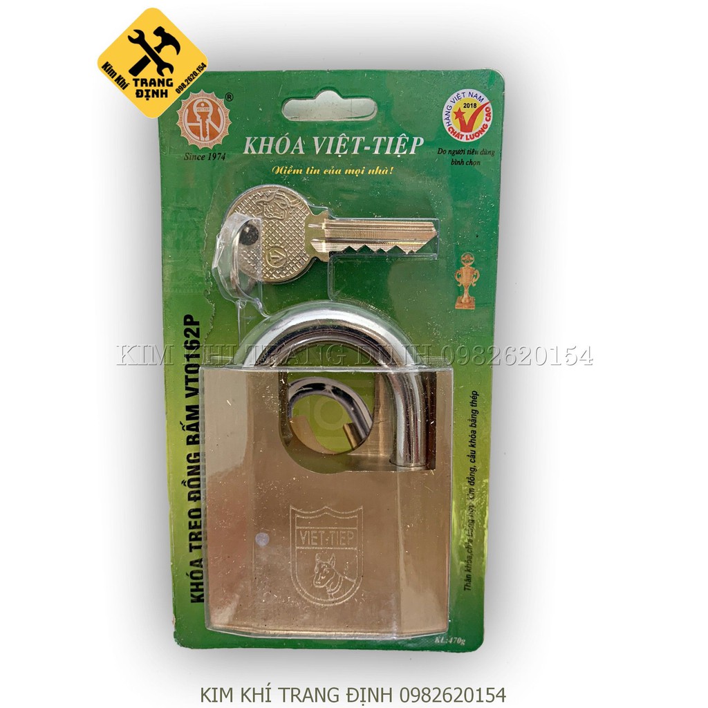 Khoá Treo Đồng Bấm Chống Cắt Việt Tiệp 0162P