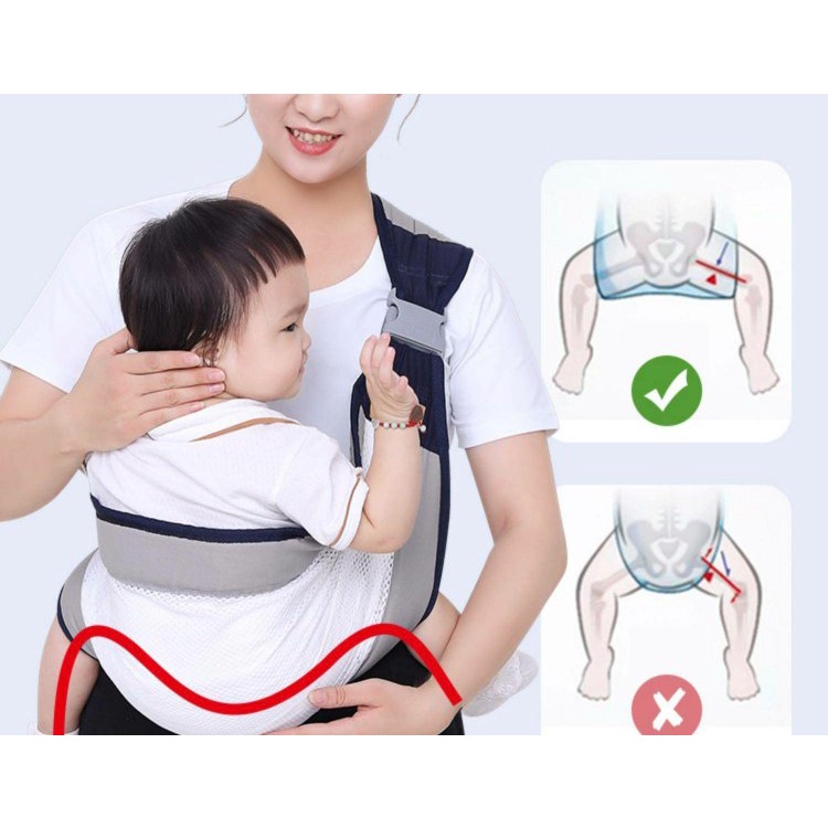 Địu Dạng Lưới Siêu Thoáng Khí An Toàn Tiện Lợi Cho Bé- Bé Tối Đa 20Kg