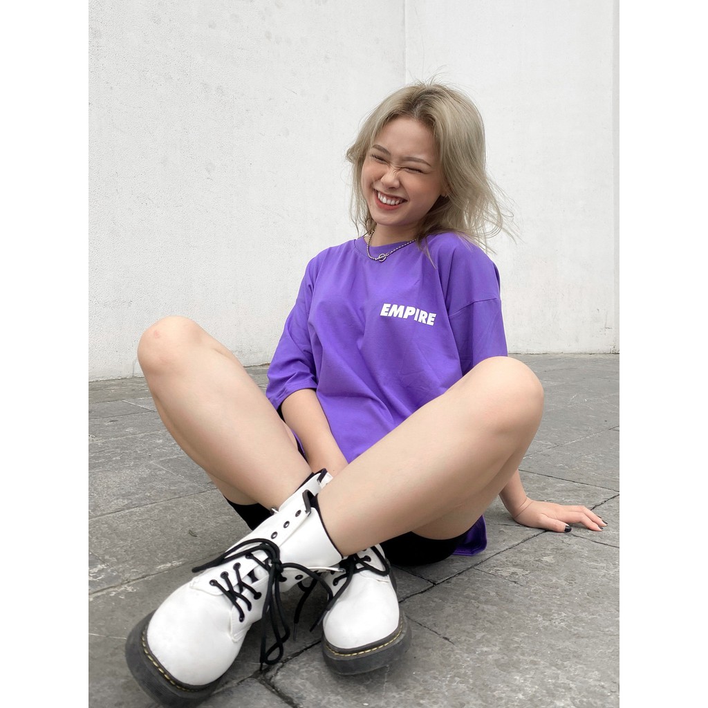 Áo Thun, áo phông Tím Empire Unisex ,Phông tay lỡ form rộng dáng suông oversize in hình cá tính Ulzzang HOT 🌸