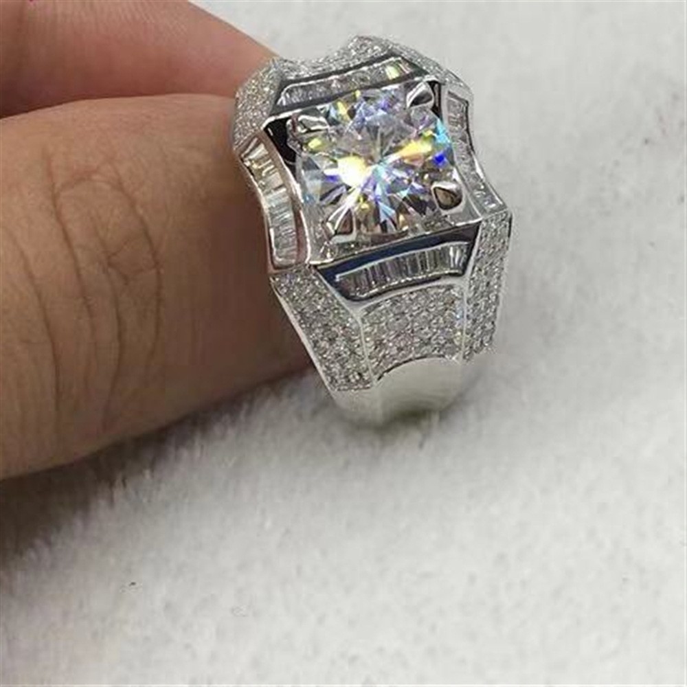 Suxinjewelry/Nhẫn kim cương vàng trắng sang trọng cho nữ