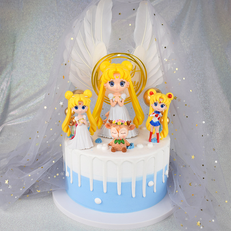 Mô Hình Thủy Thủ Mặt Trăng Trang Trí Bánh Kem