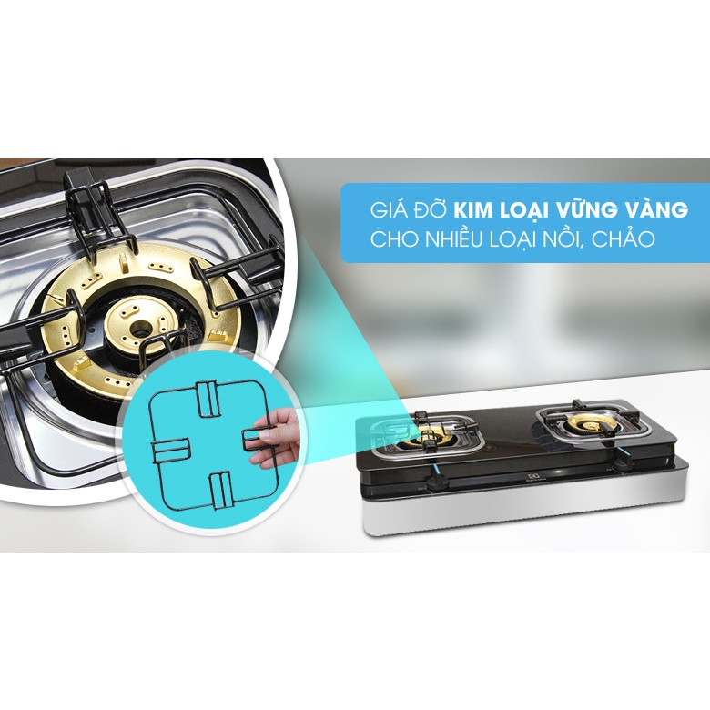Bếp ga đôi Electrolux ETG729GKTR, Hàng chính hãng, Mới 100%