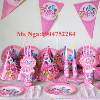 Bộ sinh nhật hồng PoNy(44 món)