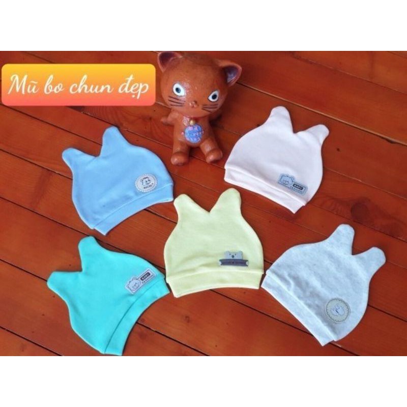 Mũ bo cotton tai cho bé loại đẹp