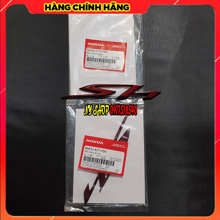 Tem chữ nổi logo Sh đỏ chính hãng Honda ( 2 bên)