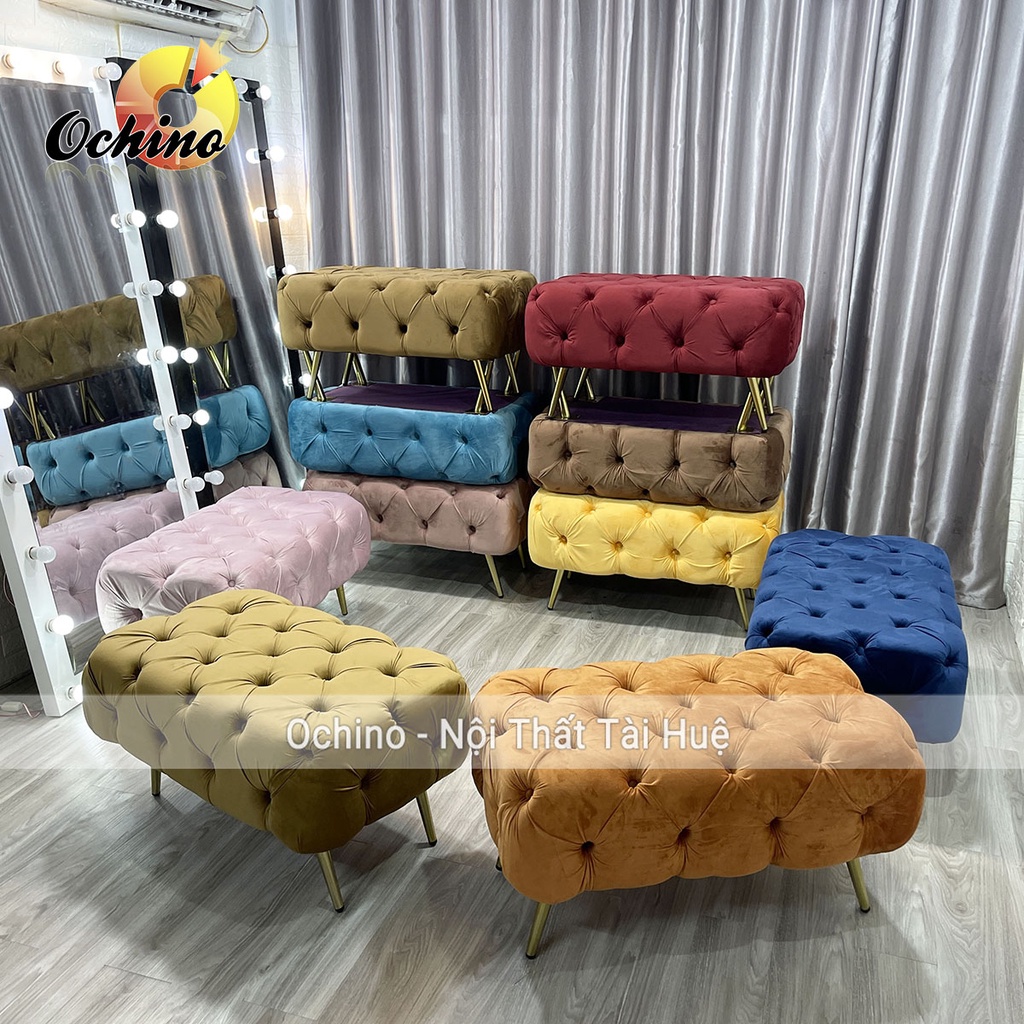 Ghế Dài Ngồi chờ, ghế Sofa Dài Phòng Ngủ NHún cổ điển Sang Chảnh dài 80 cm ( Ảnh Thật và Video)