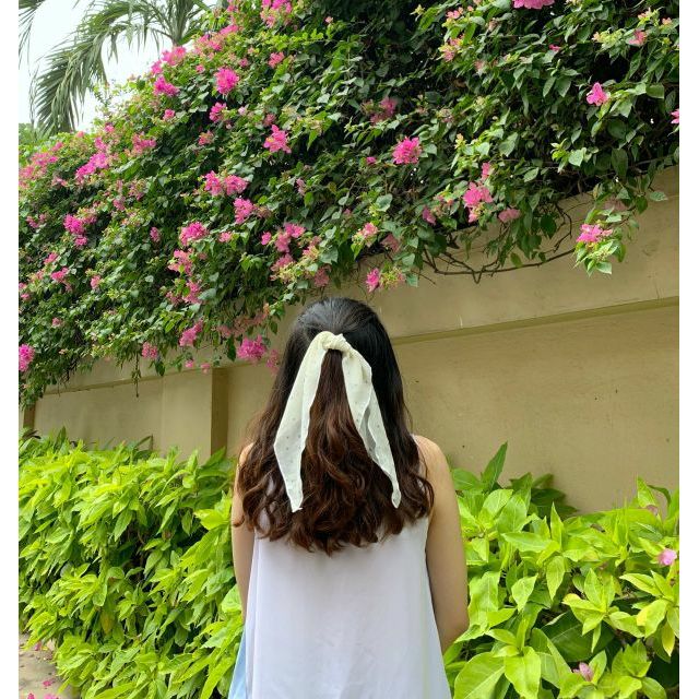 Cột tóc Triangle Turban chấm bi/ Bandana