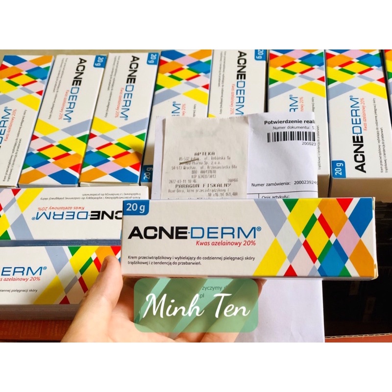 Kem Giảm Mụn Làm Trắng Da Acne Derm 20% Axit Azelaic 20g
