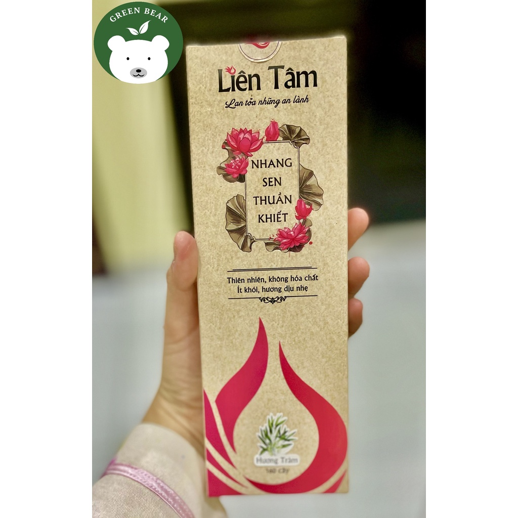 NHANG SẠCH SEN THƯƠNG HIỆU LIÊN TÂM 30cm - HƯƠNG TRÀM  HỘP 160 HOẶC 200 CÂY