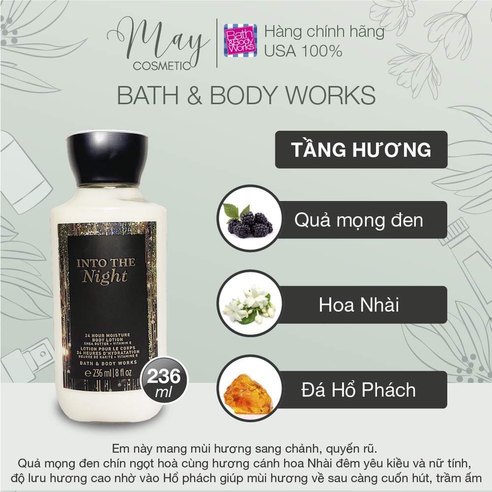 Body Lotion BBW Nhiều Mùi Hương Xinh Đẹp, Quyến Rủ - Dưỡng Ẩm, Mềm Mịn Da Bath & Body Works 236ml By May Shop