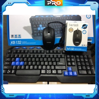 Bộ phím + chuột fortech k132 - m132 chất liệu nhựa abs cao cấp kết nối usb tiện dụng chính hãng