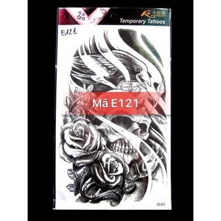 Hình Xăm Dán Đầu Lâu E121