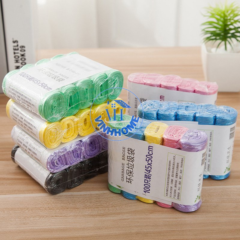 COMBO 5 cuộn túi đựng rác tự phân hủy tiện dụng  Vinhhome.store