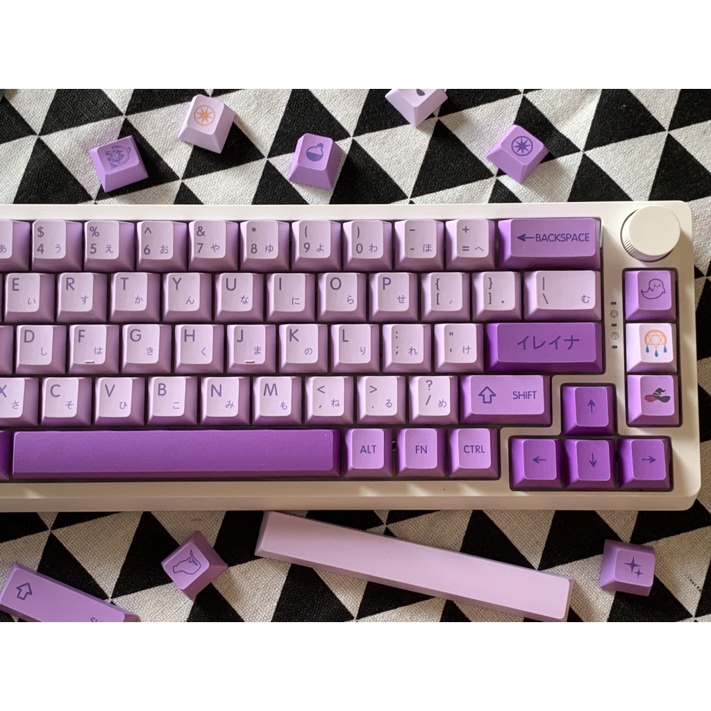 Keycaps PBT Chibichibi Cherry Profile 126 Nút Dành Cho phím cơ
