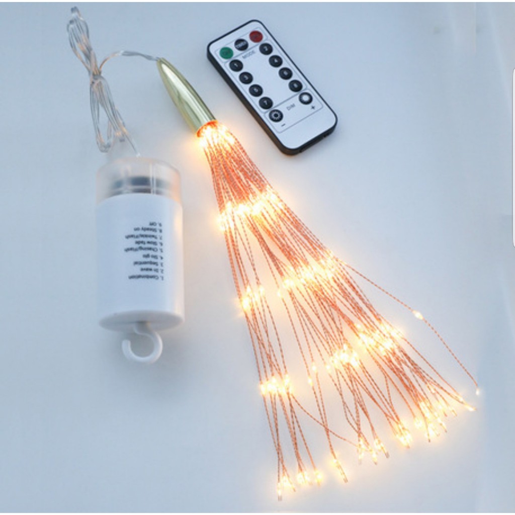 Bộ chùm led pháo bông - Bộ 5 chùm Hàng Loại 1 dùng điện trang trí cây thông Noel, lễ hội