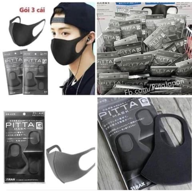 Khẩu trang Pitta Gray