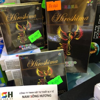 [Hàng Hãng 100%] HỘP 12 cái  Bao cao su HIROSHIMA NHẬT BẢN Gân gai nhiều dầu bôi trơn Tăng khoái cảm, Nhiều gel bôi trơn