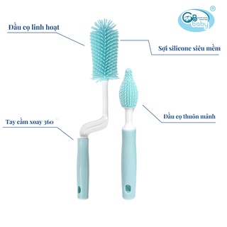 Cọ rửa bình sữa Silicon cao cấp 2 chi tiết Gb-baby Chính Hãng