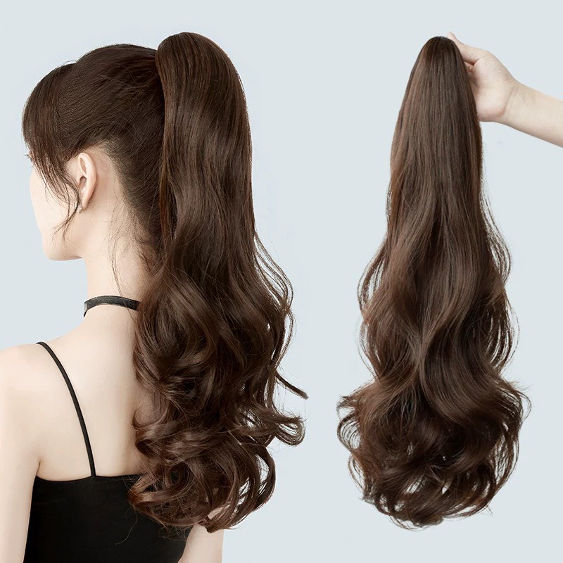 Tóc giả nữ❤️FREESHIP❤️Tóc ngoạm xoăn 50cm