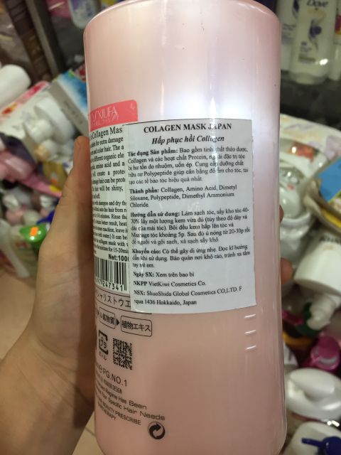 (Siêu phục hồi) Hấp Xả collagen Hồng của Nhật (1000ml )