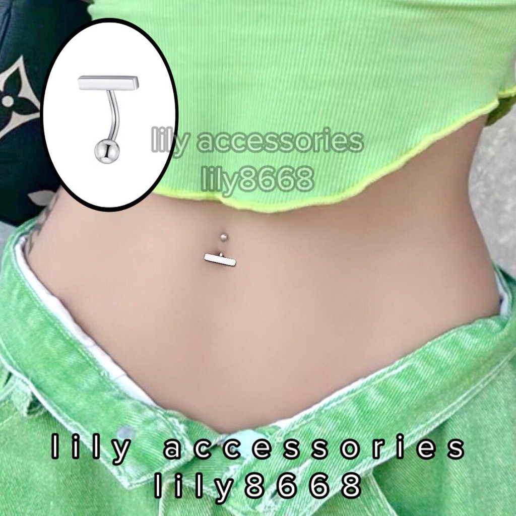 khuyên rốn thanh chữ nhật siêu bền không gỉ