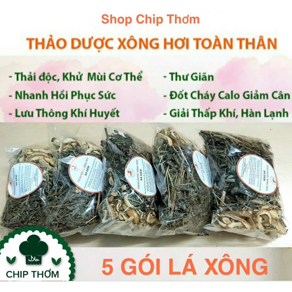 Set 5 Lá Xông Cho Bà Đẻ | Lá Xông Sản Phụ Giúp Thư Giãn, Làm Sạch Cơ Thể, Phục Hồi Sức Khỏe, Thơm Hơn