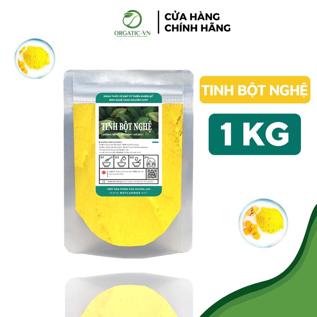 [ 1KG ] Bột mặt nạ Organic các loại nguyên chất sạch mịn 100%, Bột handmade