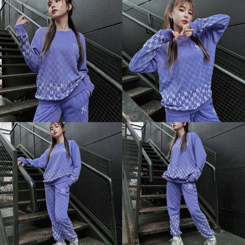 (ảnh thật) Set bộ dài tay m/ lb CROPTOP SWEAT - JOGERR hàng chuẩn 1:1 (có bán tách set)