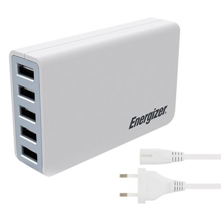 Sạc 5 cổng Energizer Station 5USB 8A/40W EU màu trắng - USA5DEUHWH5