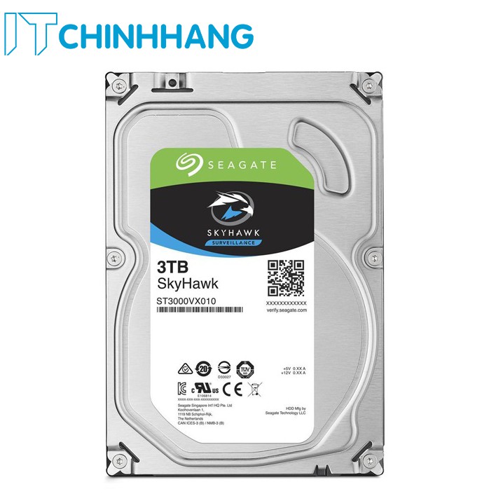 Ổ cứng HDD Seagate 3TB Camera Skyhawk - ST3000VX009 - 5900 rpm - TCN Chính hiệu - 64MB cache - Hàng Chính Hãng