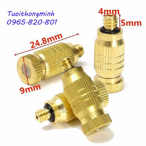 Hộp 50 đầu béc phun sương chất liệu đồng thau