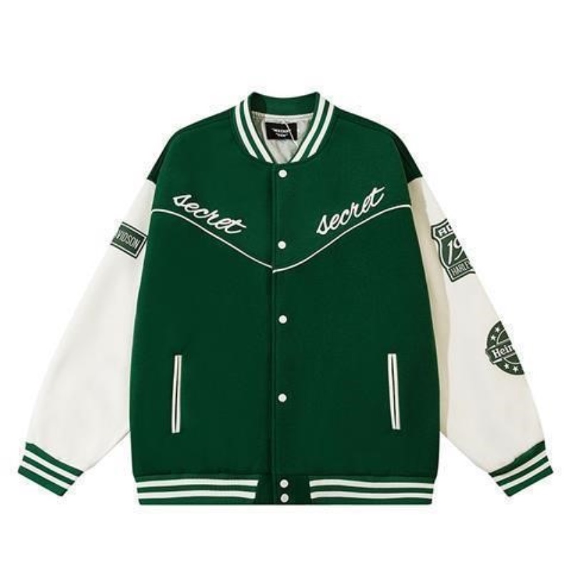 Áo khoác bóng chày in họa tiết phong cách hiphop thời trang cá tính cho nam và nữ