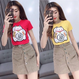 ÁO THUN MÈO THẦN TÀI(MẪU MỚI)