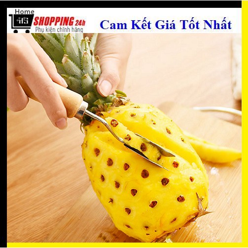 B132 Dụng cụ cắt mắt thơm hình chữ V giúp gọt sạch thơm. Dụng cụ cắt mắt khóm chất liệu kim loại cao cấp không gỉ