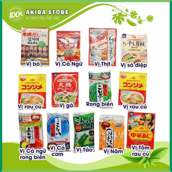 Hạt nêm cho bé ăn dặm Nhật Bản cho bé từ 6 tháng tuổi