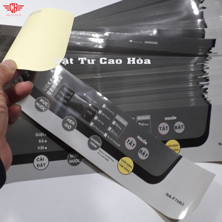 Tem phím máy giặt pana 7kg NA-F70B2 tem mặt phím
