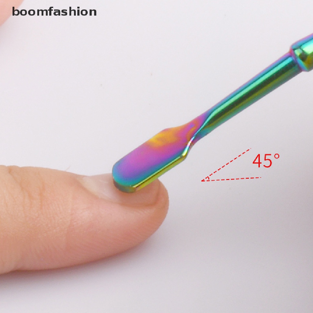 [boomfashion] Double Sided Stainless Steel Metal Cuticle Pusher Cuticle Dead Skin Trimmer [new]
