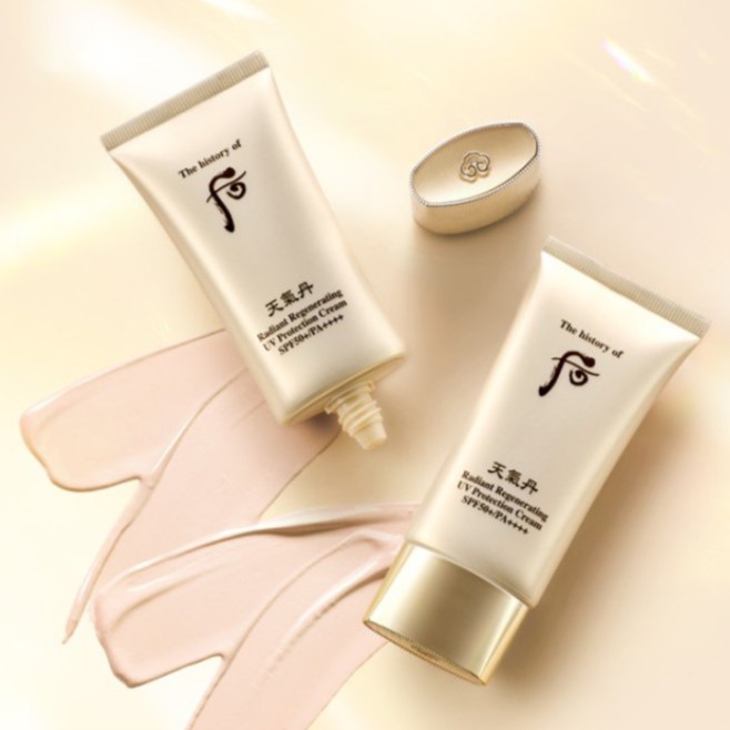 Gói kem chống nắng dưỡng tái sinh trẻ hóa da Whoo Radiant Rejuvenating UV Protection Cream spf50+/pa++++
