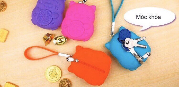 Túi silicon Mèo thần tài Neko loại 1
