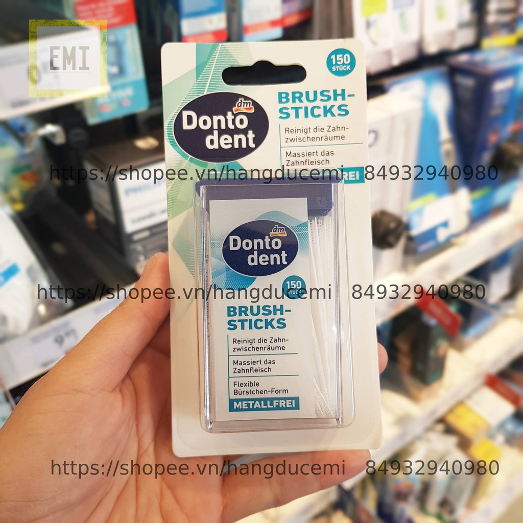 Tăm xỉa răng nha khoa 2 đầu Dontodent Đức - Hàng nước Đức