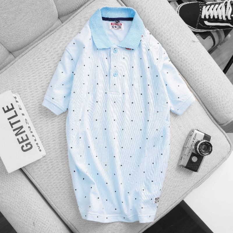 Áo thun nam ngắn tay polo vải  thun cá sấu Cotton 4 chiều ngôi sao