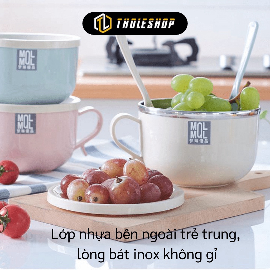 [SGD] Ca Ăn Mì - Tô Ăn Mì MQL Có Nắp Kèm Muỗng Siêu Tiện Lợi, Chống Vỡ, Chịu Nhiệt 6865