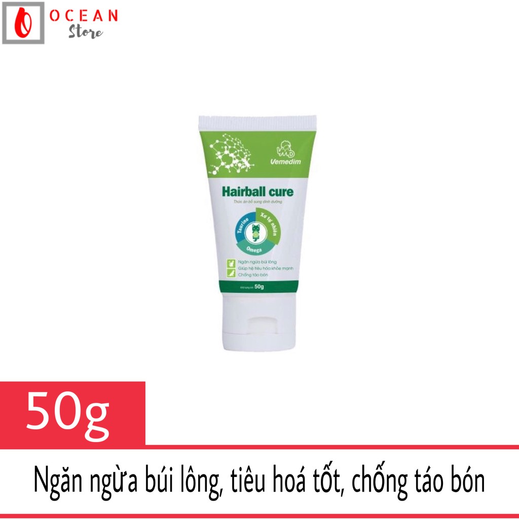 Hairball cure - Gel dinh dưỡng Giải quyết búi lông trong dạ dày và ruột chó mèo (VMD) - Tuyp 50g